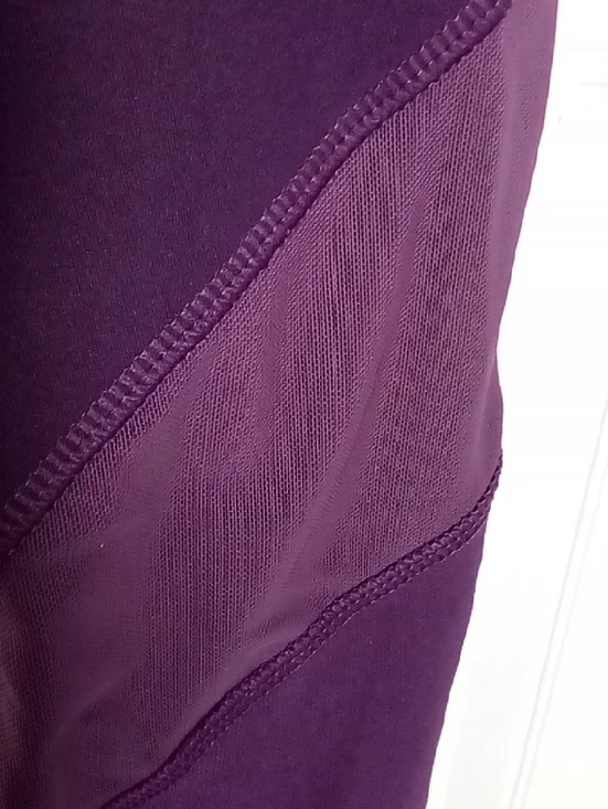Marika Deep Plum Workout Leggings - Picture 3 of 5